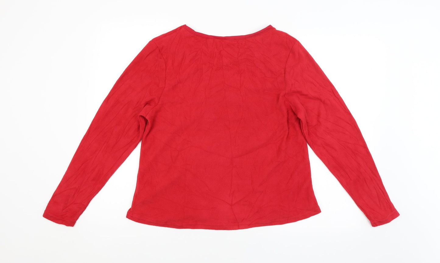 Womens UK Size M Preworn Red Pullover Jumper