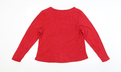 Womens UK Size M Preworn Red Pullover Jumper