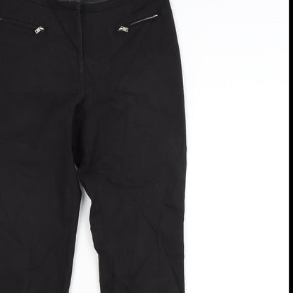 Womens UK Size 10 H&M Regular Fit  Black Trousers