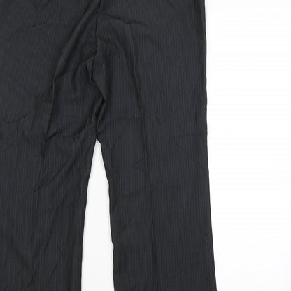 George Womens Grey Striped  Trousers  Size 12 L26 in