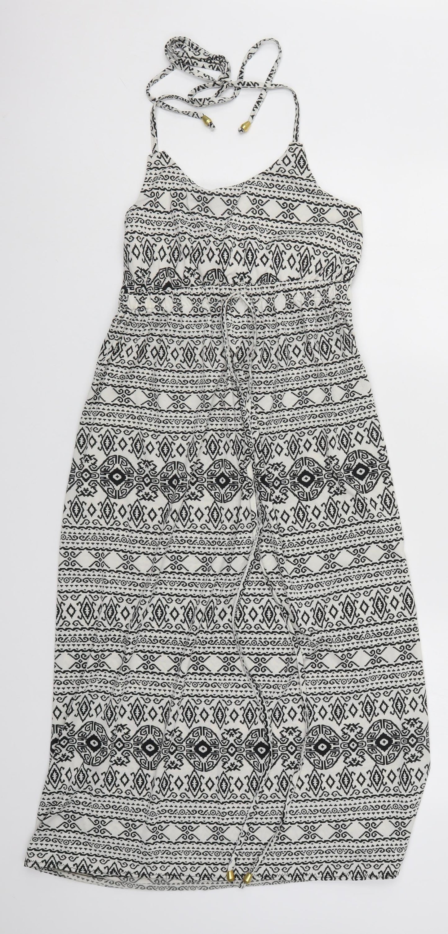 Amber Krystal Womens White Geometric  Tank Dress  Size M