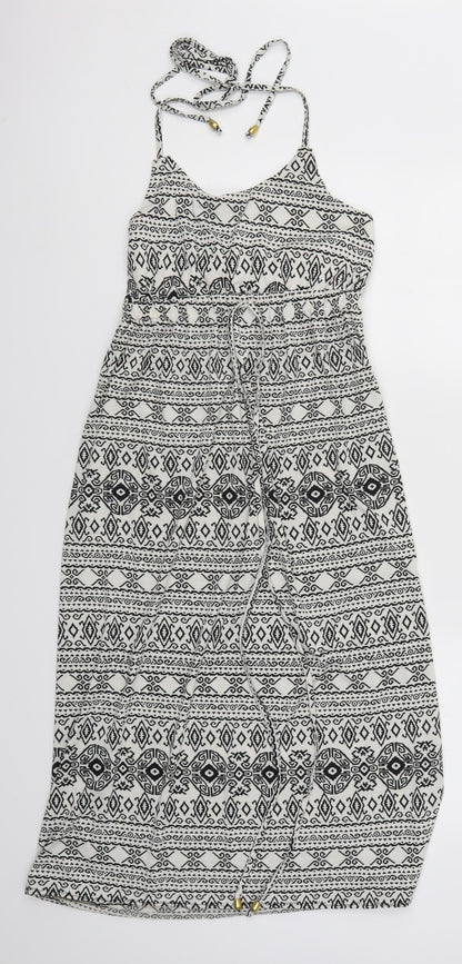 Amber Krystal Womens White Geometric  Tank Dress  Size M