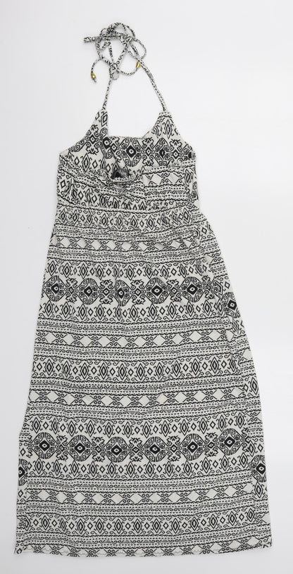 Amber Krystal Womens White Geometric  Tank Dress  Size M