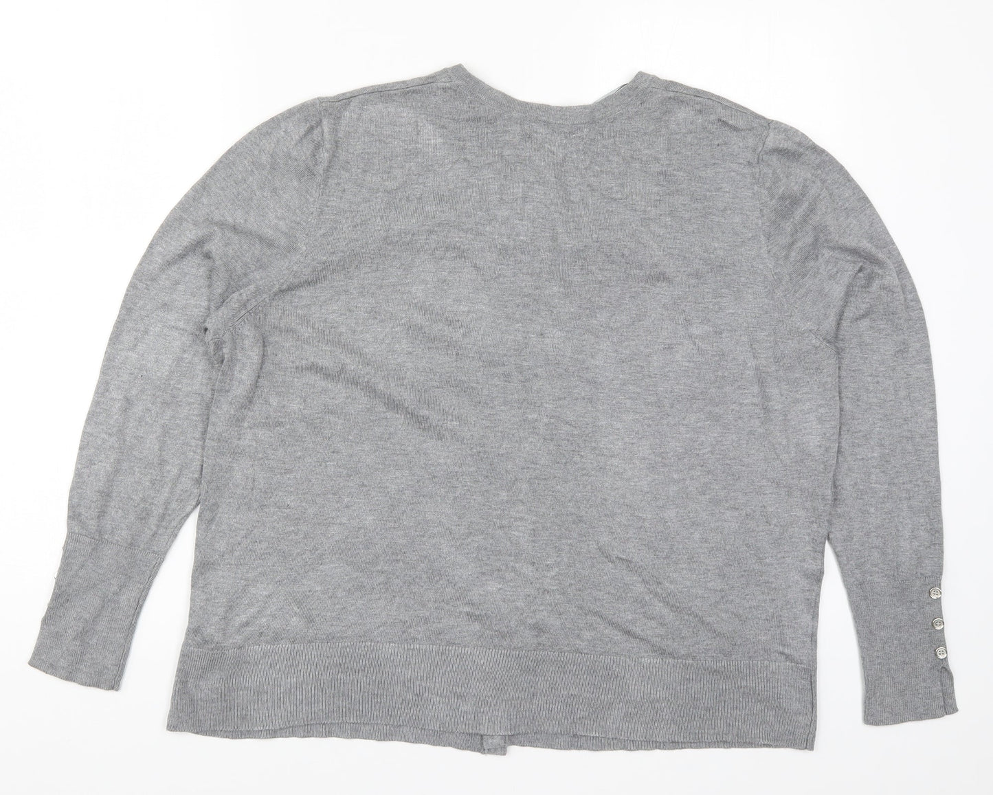 Primark Womens Grey  Knit Cardigan Jumper Size 22