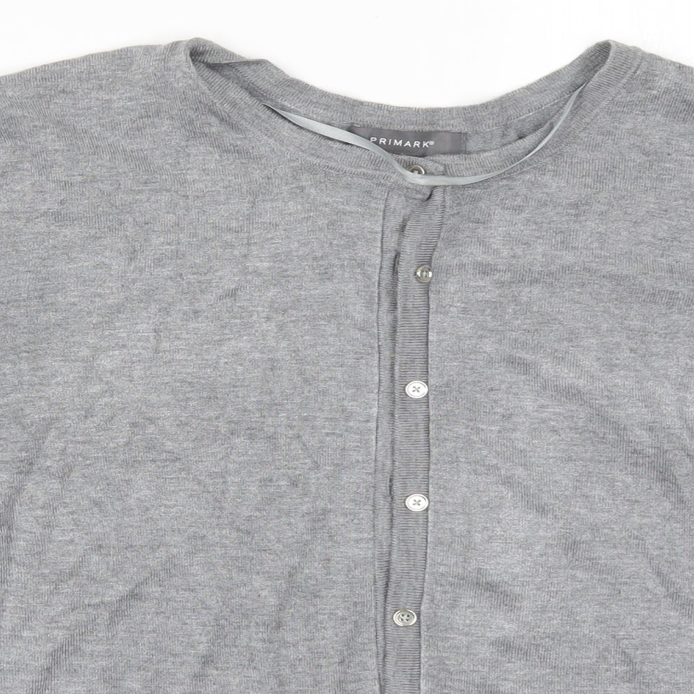 Primark Womens Grey  Knit Cardigan Jumper Size 22
