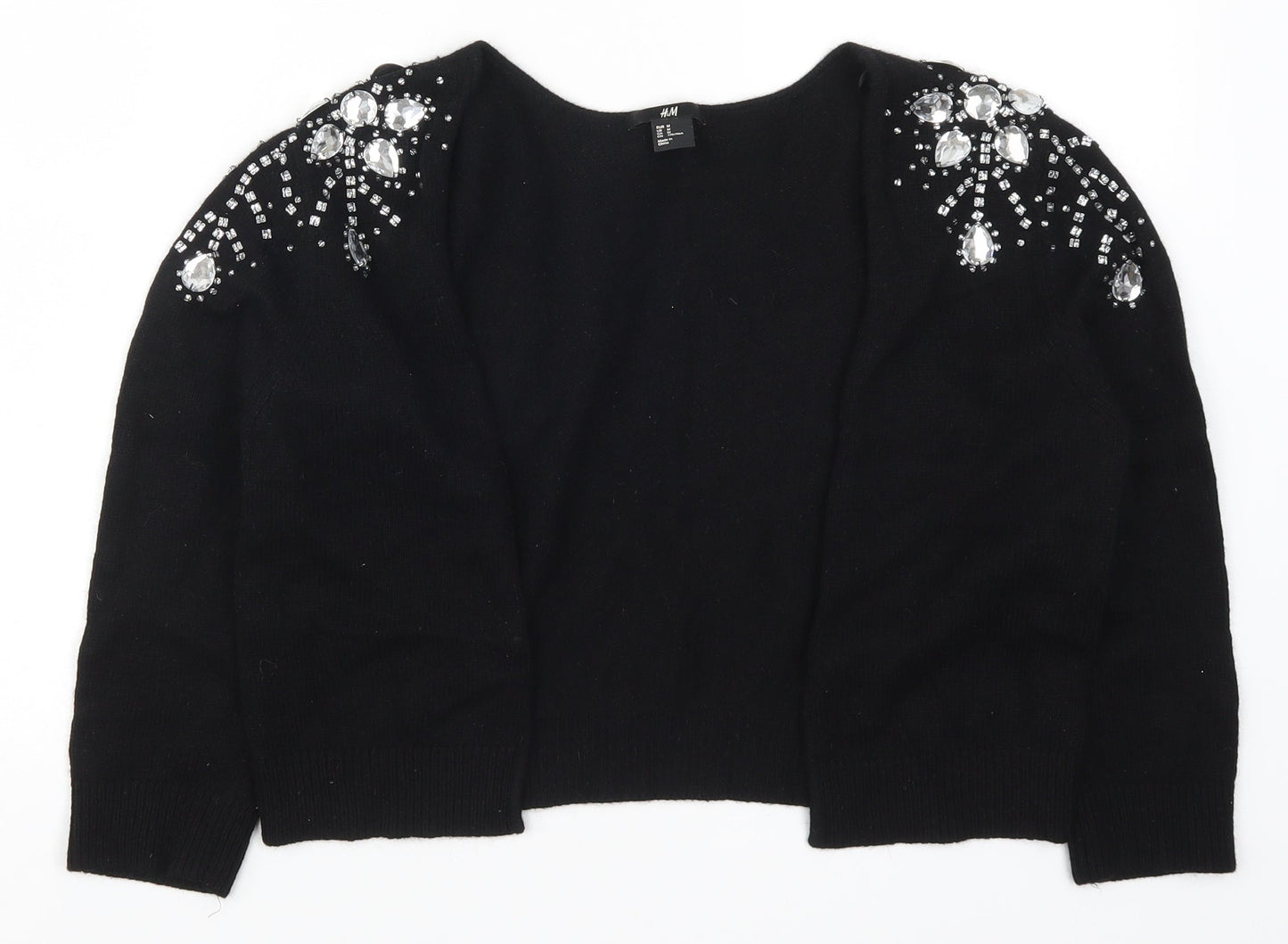 Womens UK Size M H&M Black Cardigan Jumper