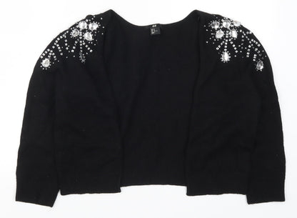 Womens UK Size M H&M Black Cardigan Jumper