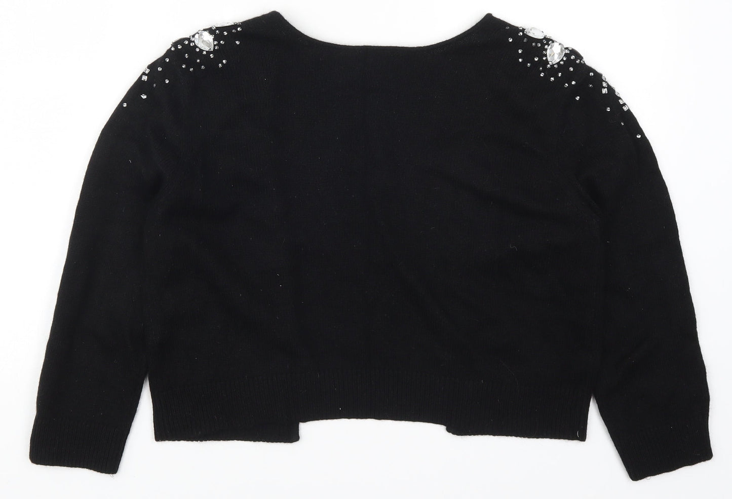 Womens UK Size M H&M Black Cardigan Jumper