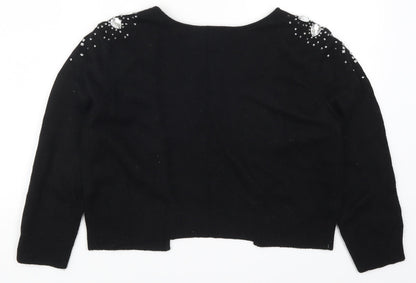 Womens UK Size M H&M Black Cardigan Jumper