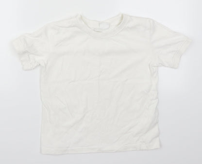 Zara Boys White   Basic T-Shirt Size 9 Years