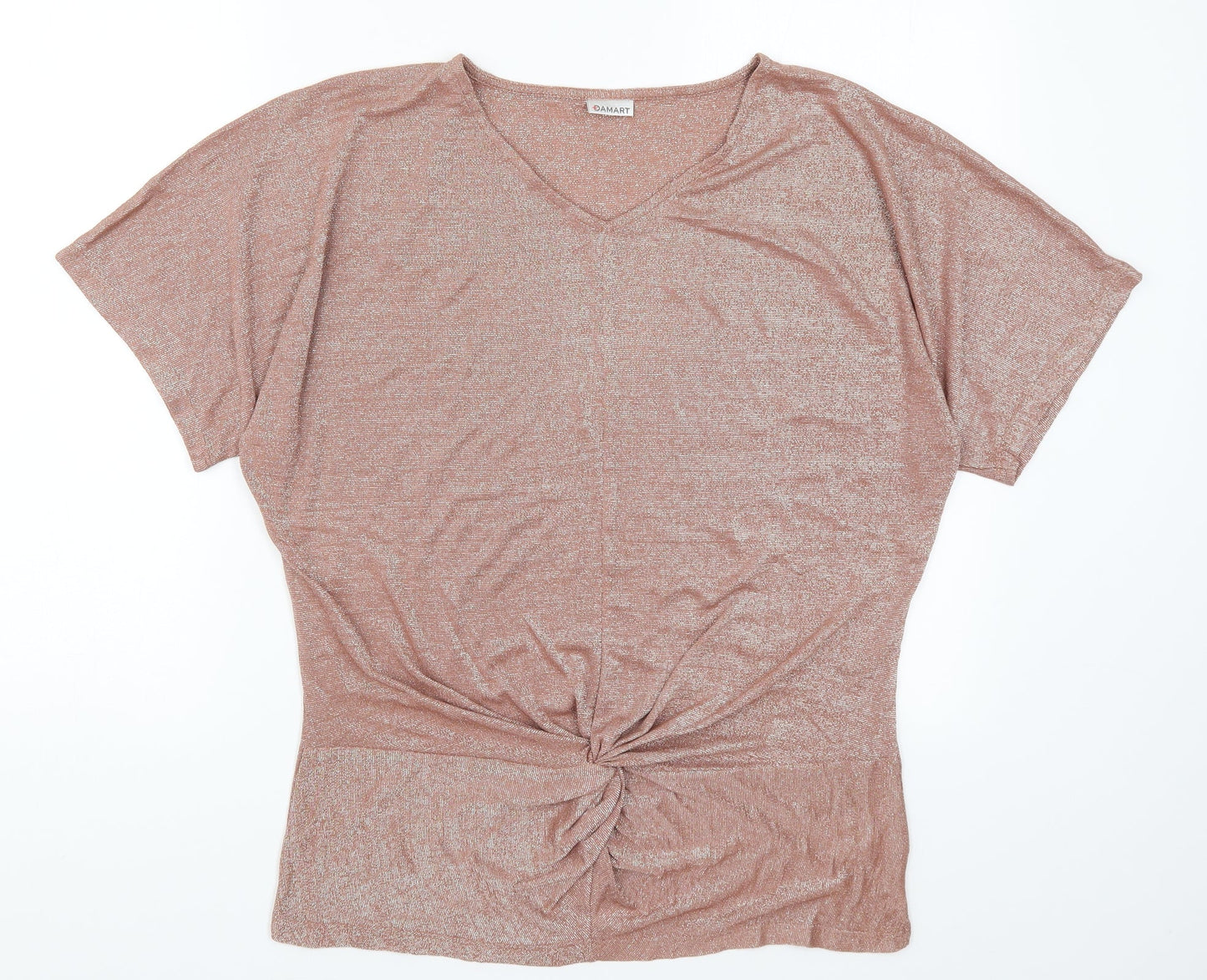 Womens UK Size 14 Damart Pink Basic T-Shirt
