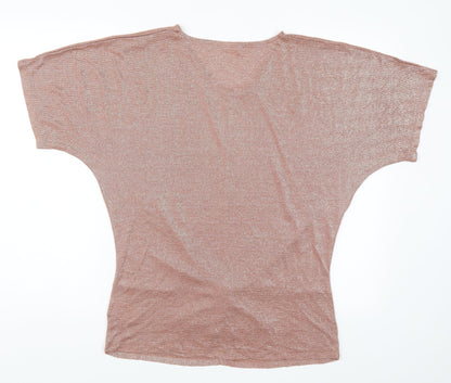Womens UK Size 14 Damart Pink Basic T-Shirt