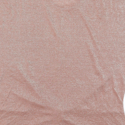 Womens UK Size 14 Damart Pink Basic T-Shirt