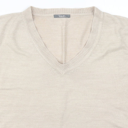 Womens UK Size 16 South Beige Pullover Jumper