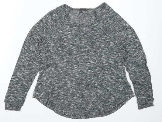 Womens UK Size S Sparkle & Fade Green Pullover Jumper