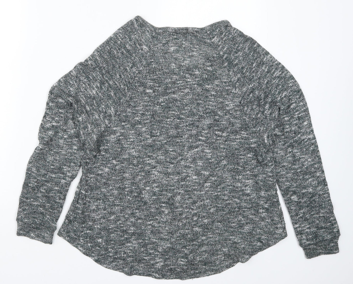 Womens UK Size S Sparkle & Fade Green Pullover Jumper