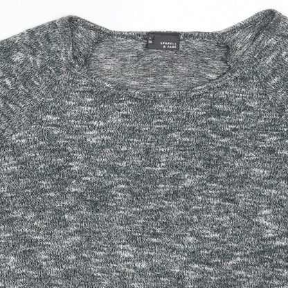 Womens UK Size S Sparkle & Fade Green Pullover Jumper