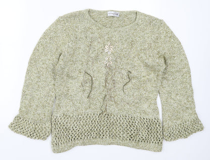 Georgina B Womens Green  Knit Pullover Jumper Size 12  - Shells