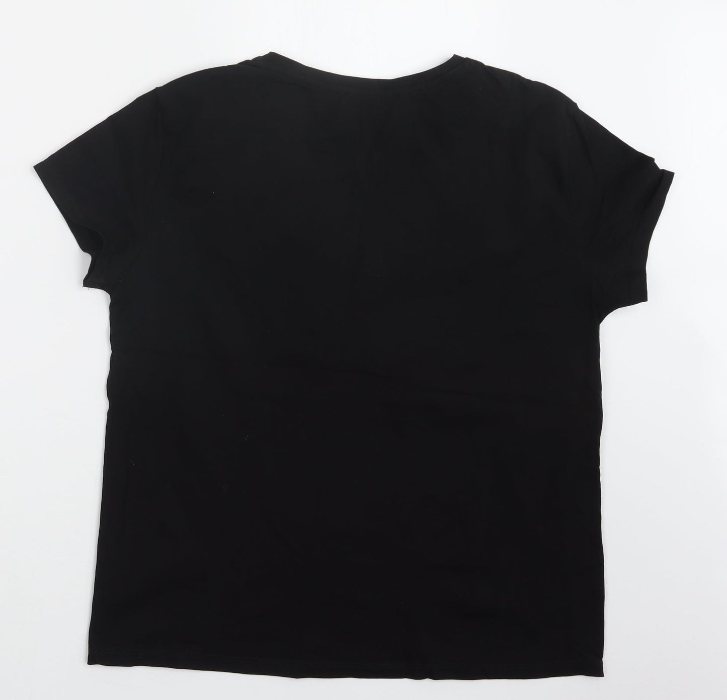 Papaya Womens Black   Basic T-Shirt Size 12