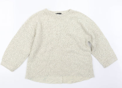 Womens UK Size 12 Topshop Beige Pullover Jumper