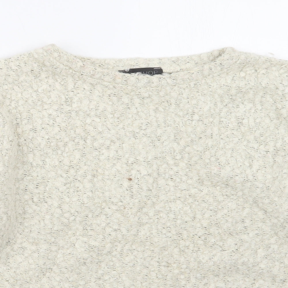 Womens UK Size 12 Topshop Beige Pullover Jumper