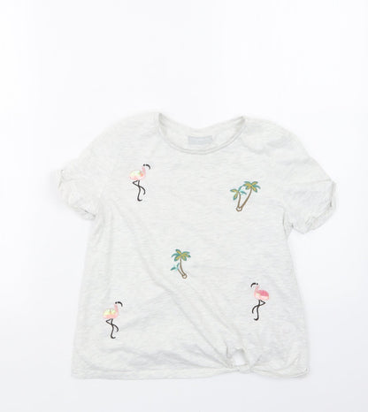 Matalan Girls Grey   Basic T-Shirt Size 9 Years
