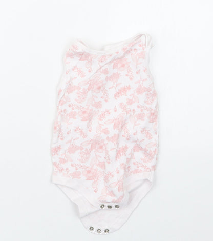 TU Girls Pink Floral  Babygrow One-Piece Size 9-12 Months