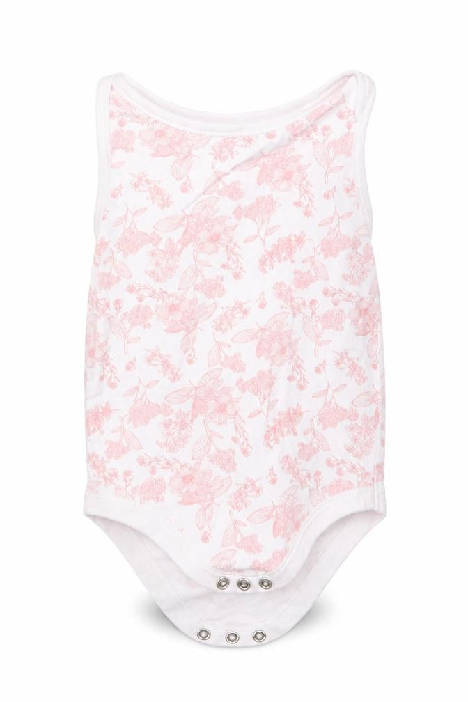 Tu Girls Pink Floral  Babygrow One-Piece Size 9-12 Months