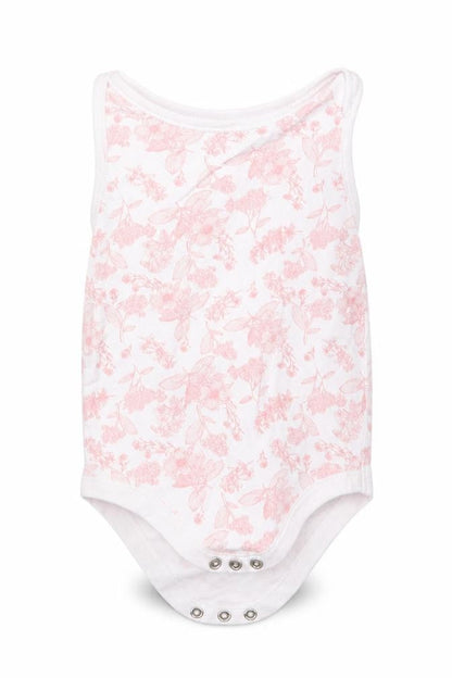 Tu Girls Pink Floral  Babygrow One-Piece Size 9-12 Months
