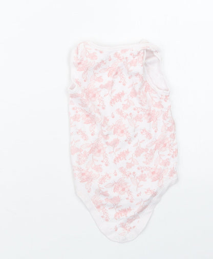 TU Girls Pink Floral  Babygrow One-Piece Size 9-12 Months