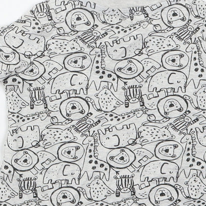 F&F Boys Grey Geometric  Basic T-Shirt Size 3-6 Months
