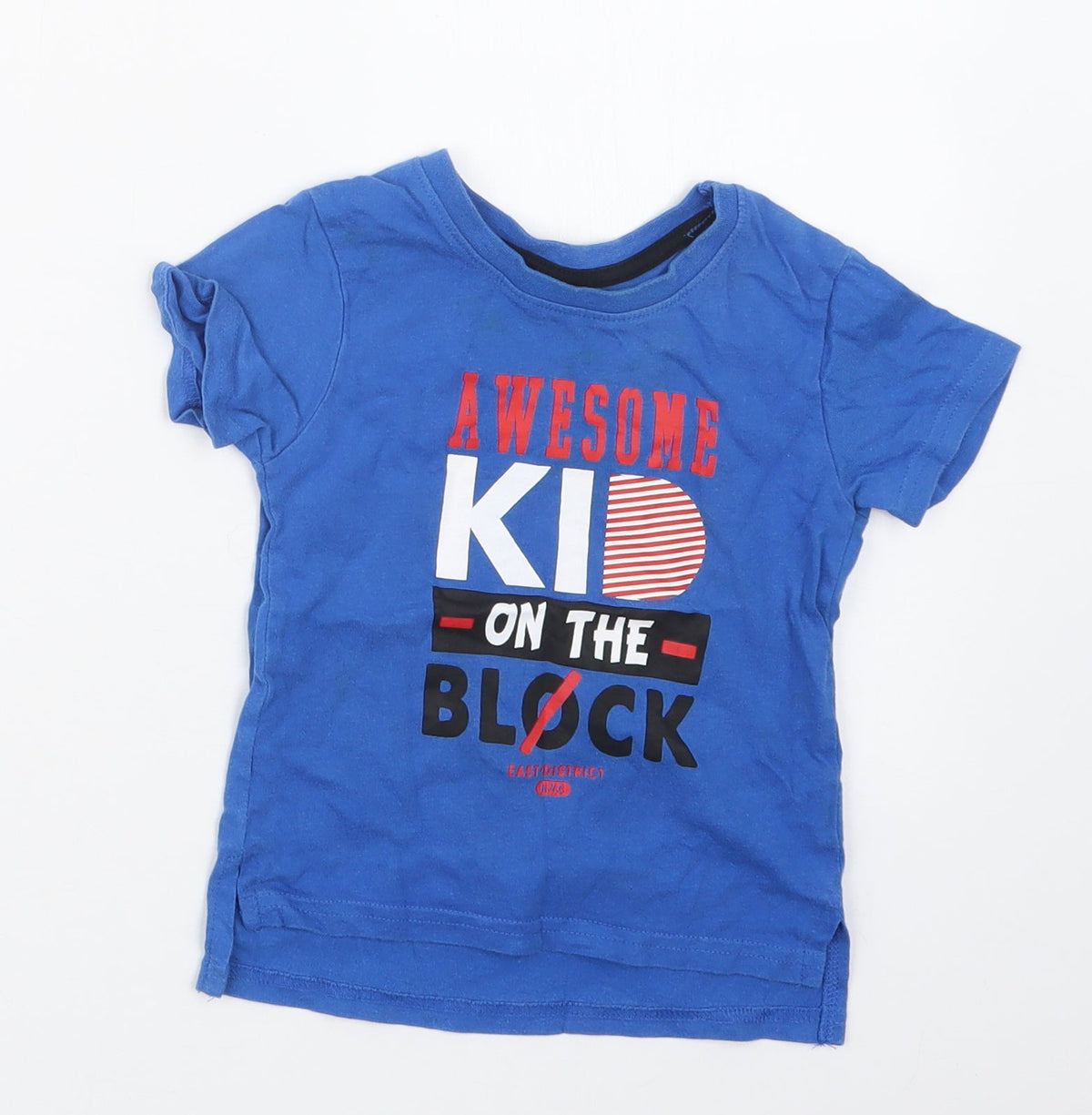 Rebel Boys Blue   Basic T-Shirt Size 12-18 Months