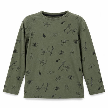 Matalan Boys Green Geometric  Basic T-Shirt Size 6 Years