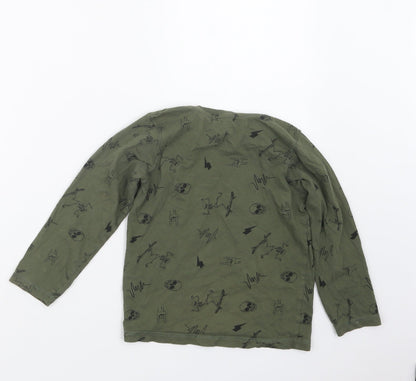 Matalan Boys Green Geometric  Basic T-Shirt Size 6 Years