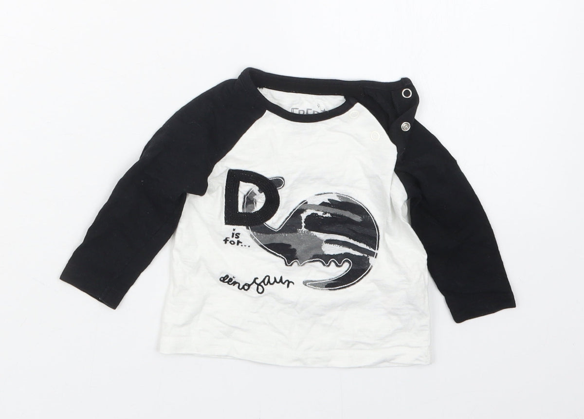 F&F Boys Black   Basic T-Shirt Size 3-6 Months