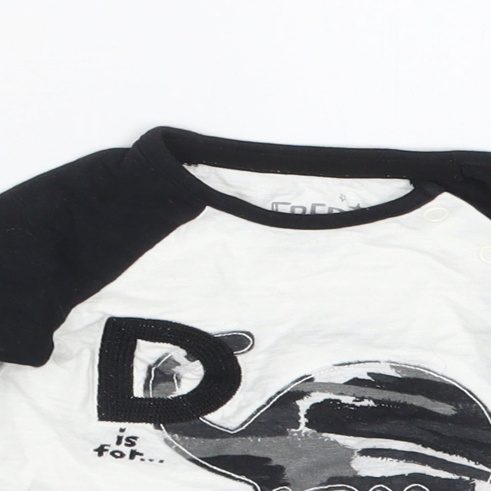 F&F Boys Black   Basic T-Shirt Size 3-6 Months