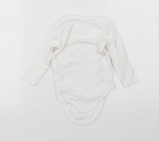 NEXT Girls Pink Striped  Babygrow One-Piece Size 9-12 Months