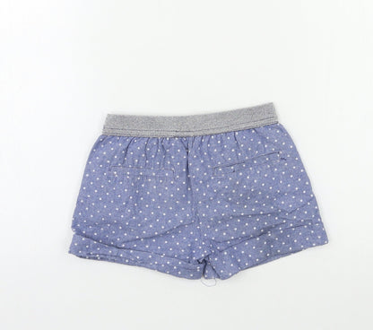 Hullabaloo Girls Blue Polka Dot  Sailor Shorts Size 2-3 Years