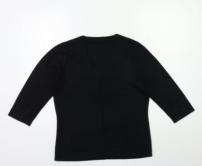 Womens UK Size 12 BHS Black Pullover Jumper
