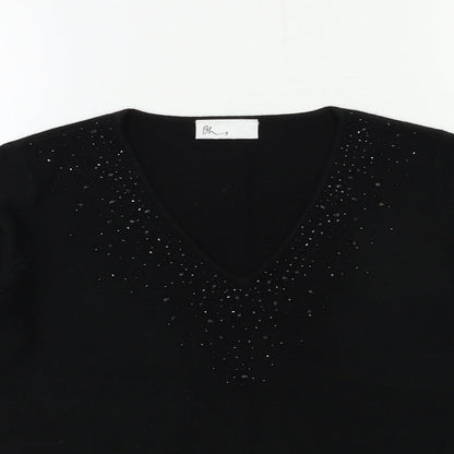 Womens UK Size 12 BHS Black Pullover Jumper