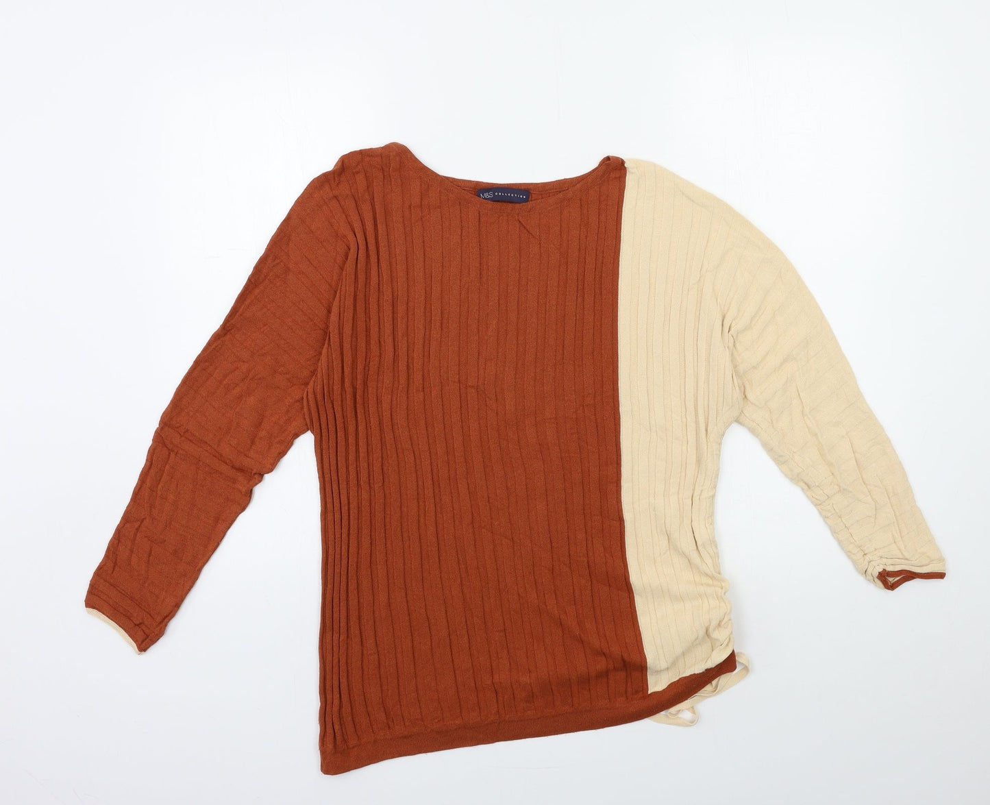 Womens UK Size M Marks and Spencer Brown Pullover Jumper
