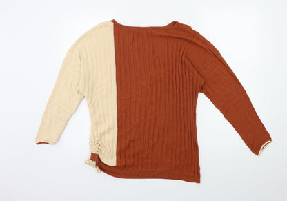 Womens UK Size M Marks and Spencer Brown Pullover Jumper