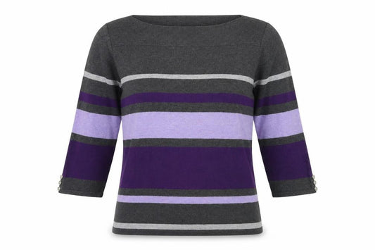 Womens UK Size L Karen Scott Grey Pullover Jumper