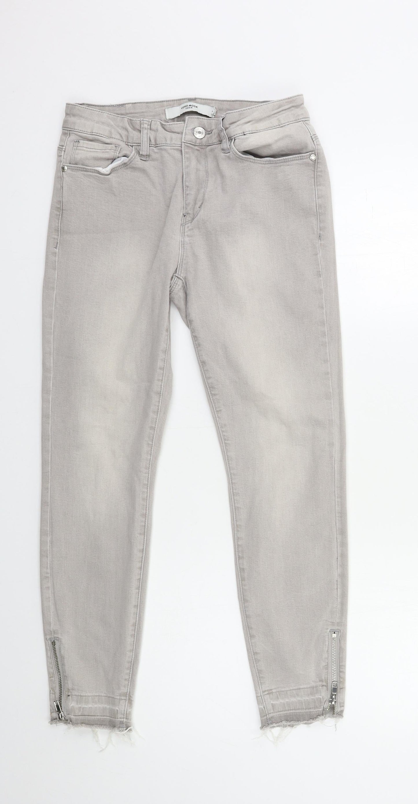 Womens UK Size 28 in VERO MODA Regular Fit Skinny Grey Jeans