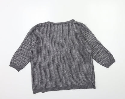 George Womens Grey  Knit Pullover Jumper Size M