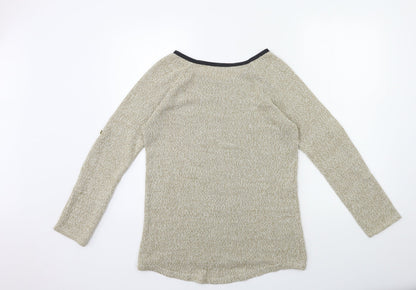 Womens UK Size M Preworn Beige Pullover Jumper