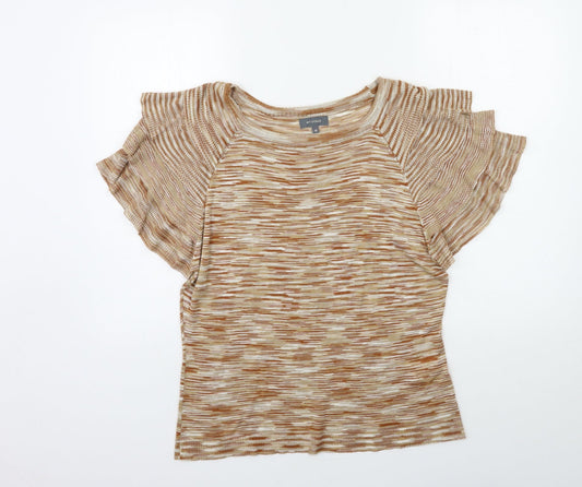 ET VOUS Womens Brown  Knit Pullover Jumper Size 18  - Frill