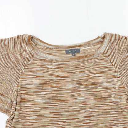 ET VOUS Womens Brown  Knit Pullover Jumper Size 18  - Frill
