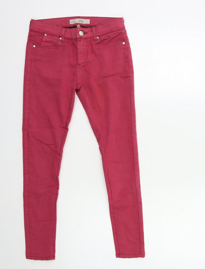 Topshop Womens Pink  Denim Skinny Jeans Size 26 in L30 in