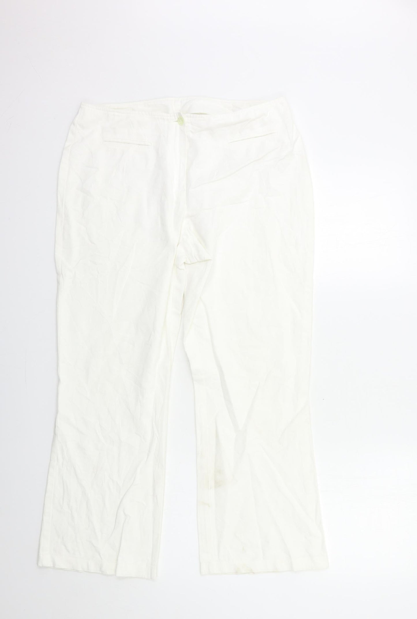 Womens UK Size 32 in Preworn Regular Fit  White Trousers